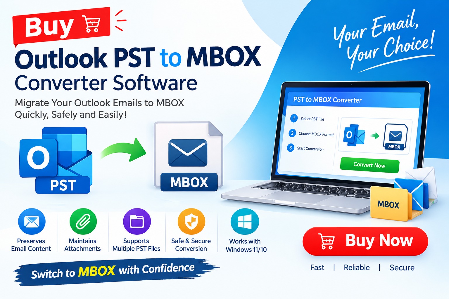 Buy Outlook PST to MBOX Converter Software for Secure and Efficient Email Migration