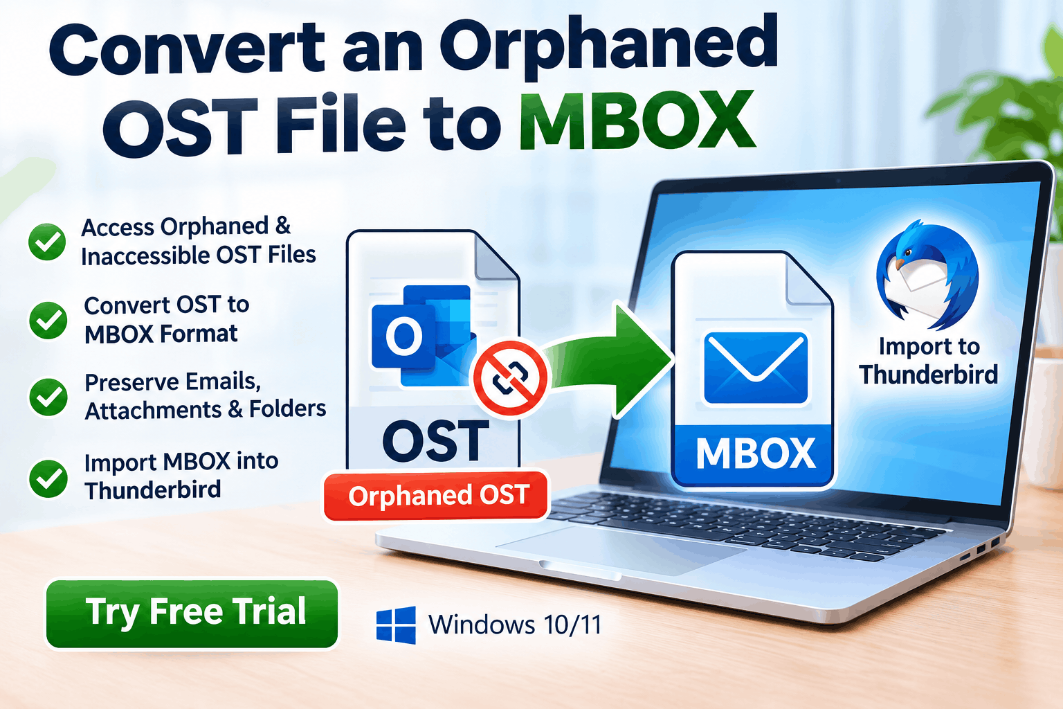 How to Convert an Orphaned OST File to MBOX - A Complete Guide