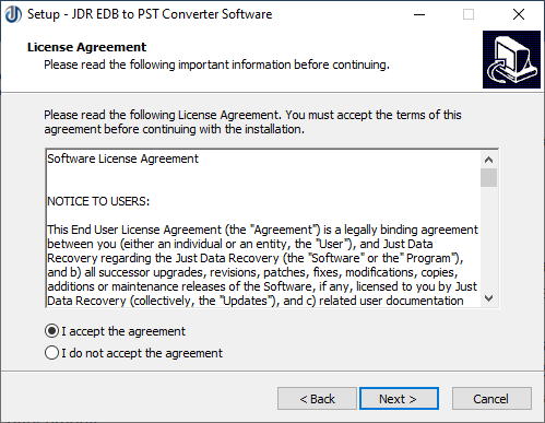 STEP-2 : JDR EDB to PST Converter Software