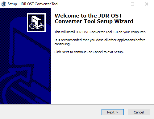 STEP-1 : JDR OST to PST Converter Software