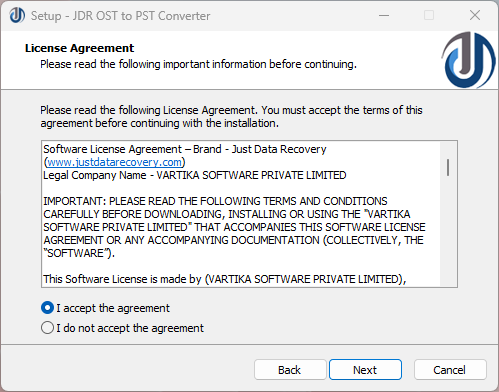 STEP-2 : JDR OST to PST Converter Software