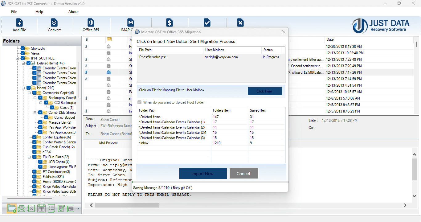 Saving Mailbox into PST File Process