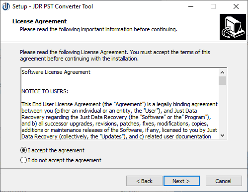 STEP-2 : JDR OST to PST Converter Software
