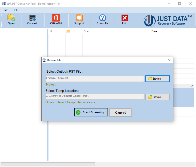 STEP 2 :- JDR Outlook PST Converter Software
