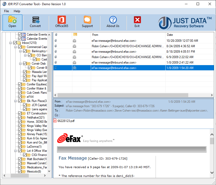 STEP 4 :- JDR Outlook PST Converter Software