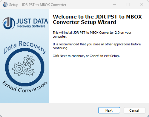 STEP-1 : PST to MBOX Converter STEP-1 : JDR PST to MBOX Converter